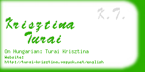 krisztina turai business card